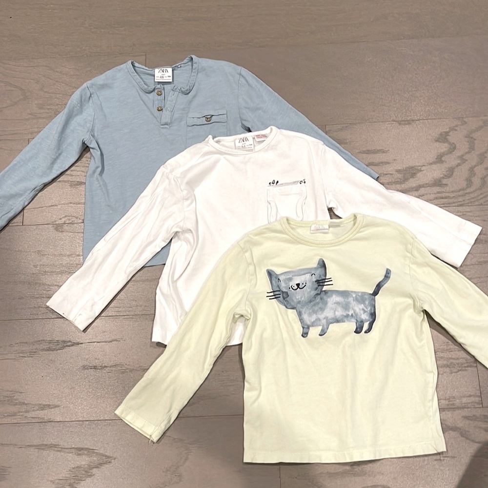 ZARA set of 3 long sleeve shirts!